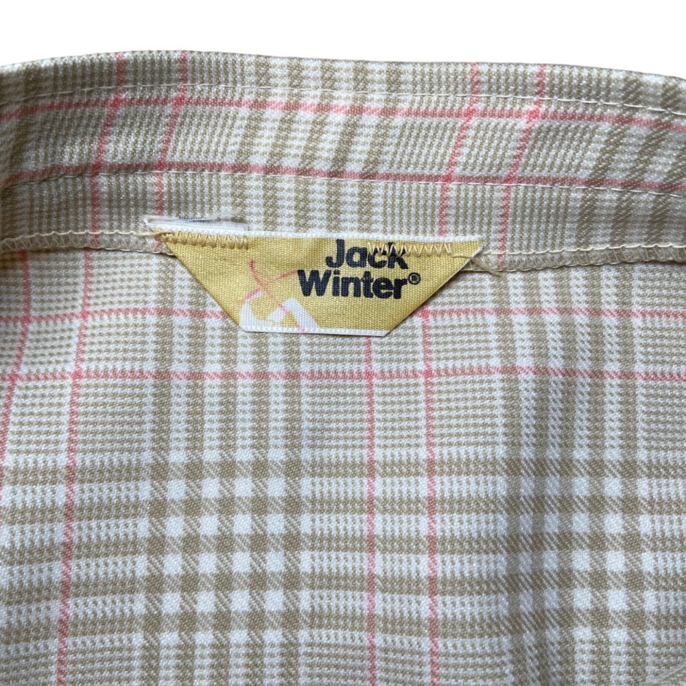 Vintage Jack Winter Tan Plaid Checkered Skirt Small Classic Preppy Fall - Picture 4 of 9
